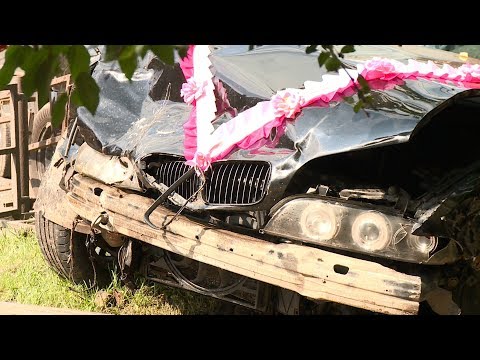 В Пензе машина из свадебного кортежа попала в ДТП