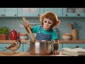 Monkey Enis Helps a Weak Bird 🐦 by Cooking Healing Porridge 🍲 Enis Monkey Stories