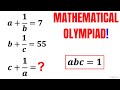 Olympiad Mathematics | Solve for c+(1/a) | Math Olympiad Preparation