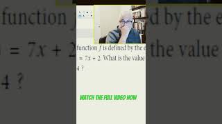 Function Notation SAT Question