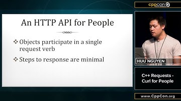 CppCon 2015: Huu Nguyen "C++ Requests - Curl for People"