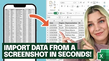 Gegevens uit een SCHERMSCHERM in Excel invoegen (in 30 seconden)