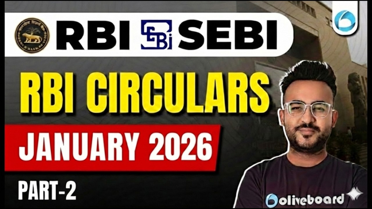 RBI Circulars | January 2026 | Part 2 | Finance Current Affairs | RBI Grade B 2026 | SEBI Grade A