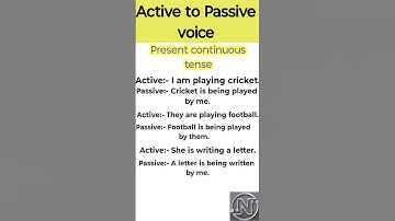 Active to Passive voice ll Present continuous tense ll #education #voice