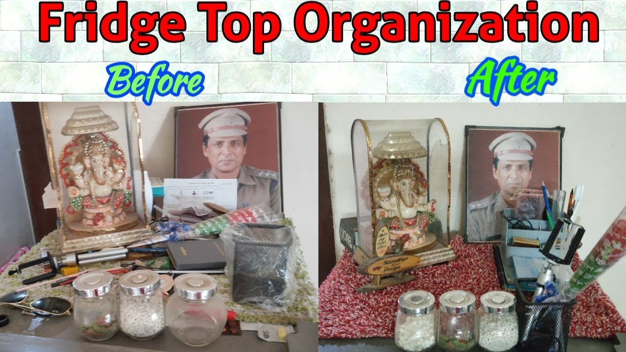 How to organise Fridge Top?|INDIAN FRIDGE TOP ORGANIZATION|Best way to