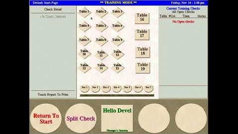 ViewTouch Video Training: Starting a new ticket