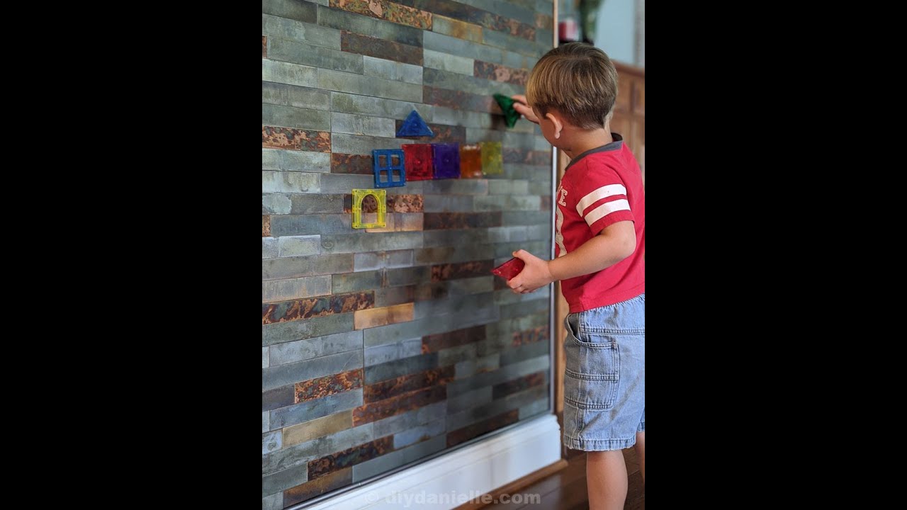 DIY Kitchen Feature Wall with Metal Stick-On Backsplash – Transform Your Space!