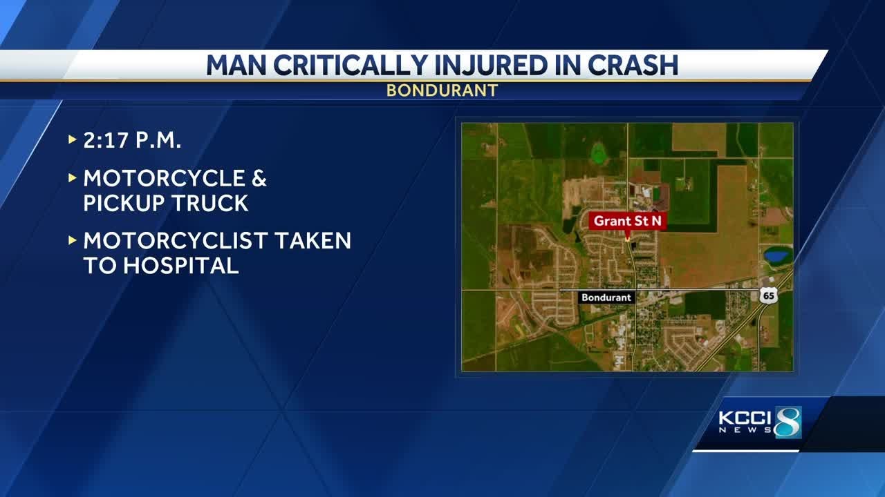 Bondurant motorcyclist in critical condition after crash with pick-up ...
