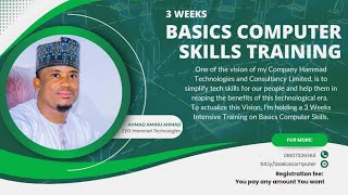 Day 5 Basics Computer Skills Training with Ahmad Aminu Ahmad