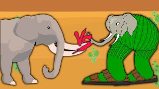 Elephant vs Lirili Larila | Brainrot Animals Animation