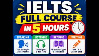IELTS Full Course in | Speaking, Listening, Reading & Writing | Band 8+ Techniques