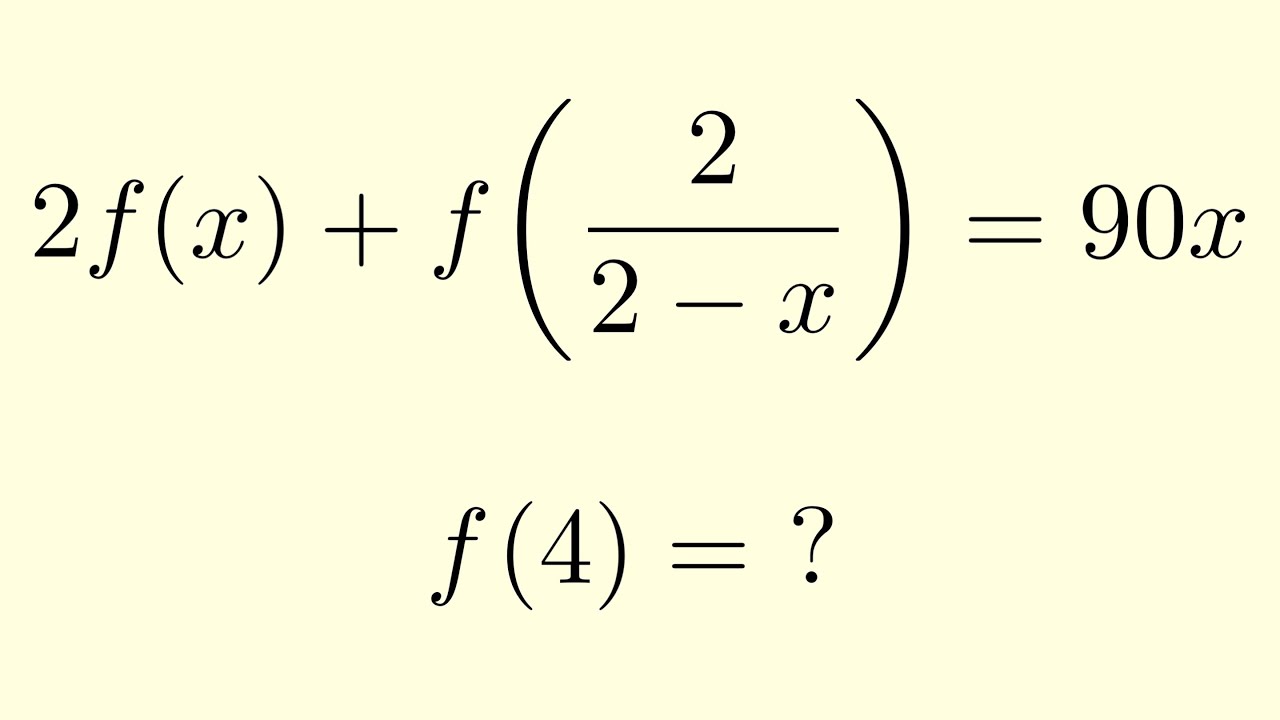 Functional Equation Problem: Find f(4)