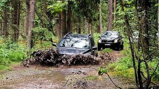Volvo XC90 offroad. Volvo in deep mud and sand. Volvo AWD test. DDrive