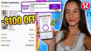 How I saved $100 using this Lululemon Discount Code and got FREE CLOTHES...  Lululemon Promo Code!