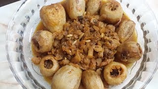 محشي اللفت - لذيذ جداً Delicious Stuffed Turnips