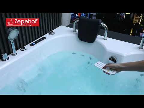 Wirujące dysze wanna z hydromasażem EG-015 narożna 150cmx150cmx65cm — YouTube