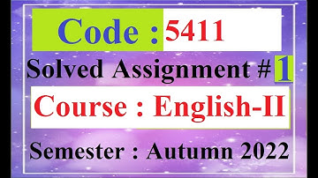AIOU Code 5411 Solved Assignment No 1 Autumn 2022 | Baloch Academy