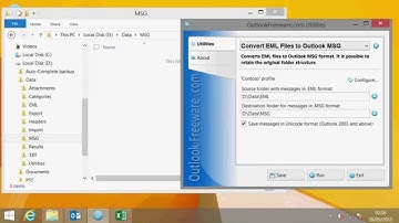 Convert EML Message Files to Outlook MSG Format