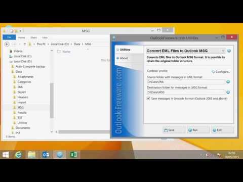 Convert EML Message Files to Outlook MSG Format