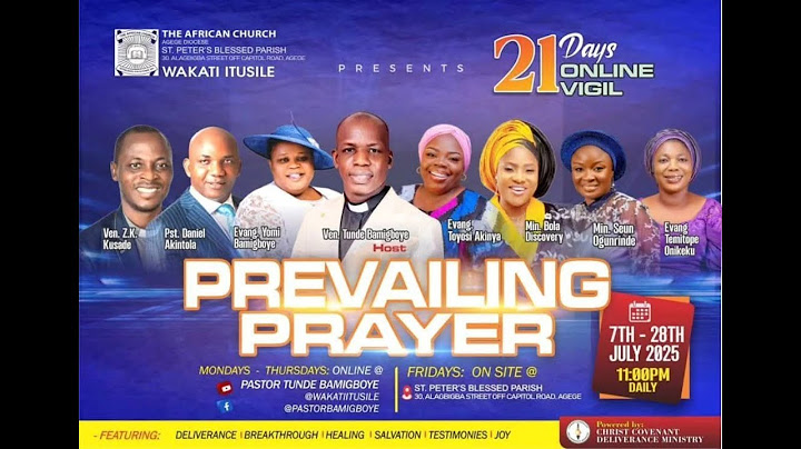 DAY 6 - 21DAYS ONLINE VIGIL || WAKATI ITUSILE II BISHOP TUNDE BAMIGBOYE ||12.07.25