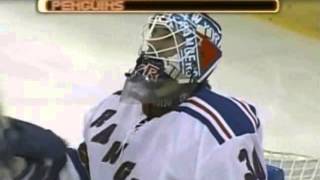 2005-06 Penguins vs NY Rangers 2005 Tomas Surovy scores