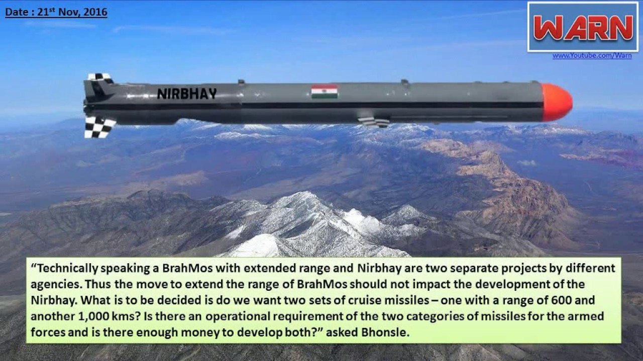 After MTCR Membership, India to once again test Nirbhay Cruise Missile in Dec News Date 22/11/2016