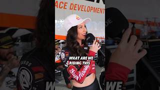 Getting to know the riders with Brittany at Super Hooligans race in Laguna Seca. #racetrack