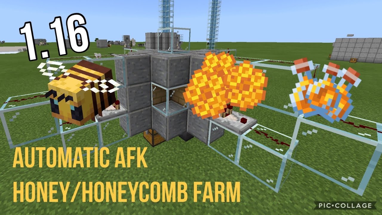 Easy Automatic Honey/Honeycomb Farm! (Bedrock Edition) 