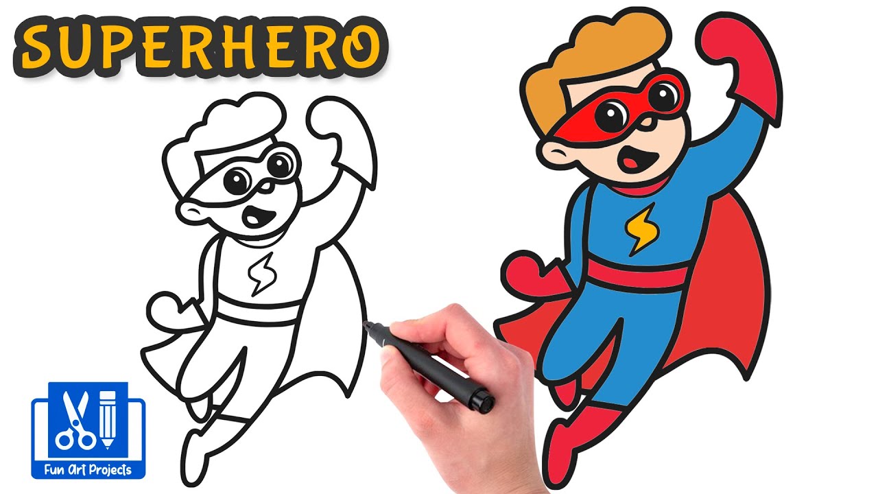 funny superhero drawings
