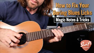 Fix Your Boring Pentatonic Licks w/ these Magic Notes! | Major Blues Guitar Lesson