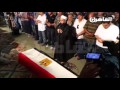 عادل امام وحسن الرداد ومحمود عبدالعزيز في جنازة «نور الشريف»