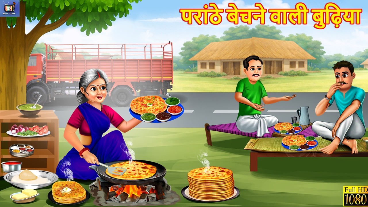 परांठे बेचने वाली बुढ़िया | Hindi Kahani | Moral Stories | Hindi Story | Cartoon Video |Kahani |Story