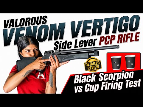 VALOROUS VENOM VERTIGO Side Lever .177CAL PCP AIR RIFLE - Black