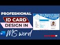 Professional Student ID Card Design Tutorial | विद्यार्थी परिचयपत्र बनाउने सजिलो तरिका। MS word
