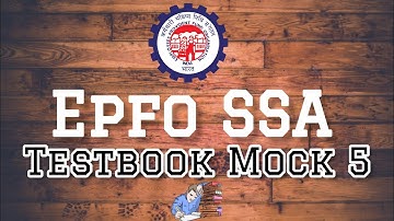 EPFO SSA Testbook Mock 5