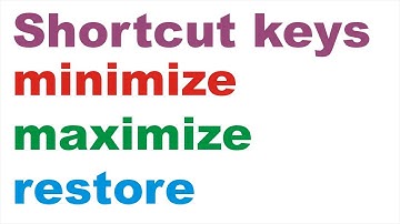 minimize maximize shortcuts keys - Lunar Computer College
