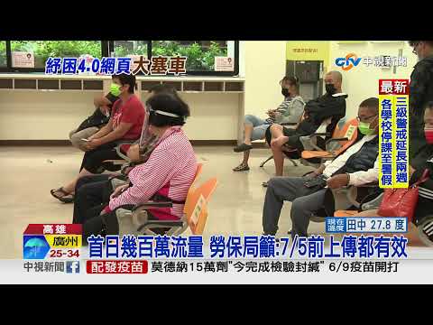 紓困申請開跑! 民眾塞爆網站 驚見"等待時間1天"│中視新聞 20210607