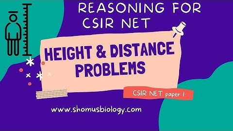 Height and distance problems | CSIR UGC NET general aptitude classes