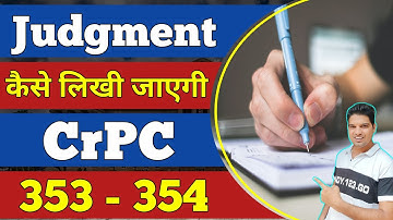 judgement crpc section 353 to 354 crpc chapter 27 explain by karan tube crpc 353-354 law