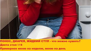 ПЕВЗНЕР ДИЕТА СТОЛ 4 / Лечебное питание при ДИАРЕЕ (Понос) Примерное МЕНЮ НА НЕДЕЛЮ от Натали Юновой