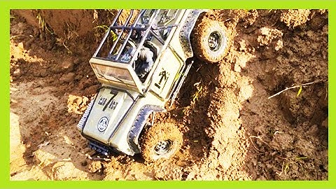 RC CRAWLER ADVENTURES -  dirt mud - AXIAL SCALE SCX10 DINGO WITH SOUNDMODUL BIG FUN