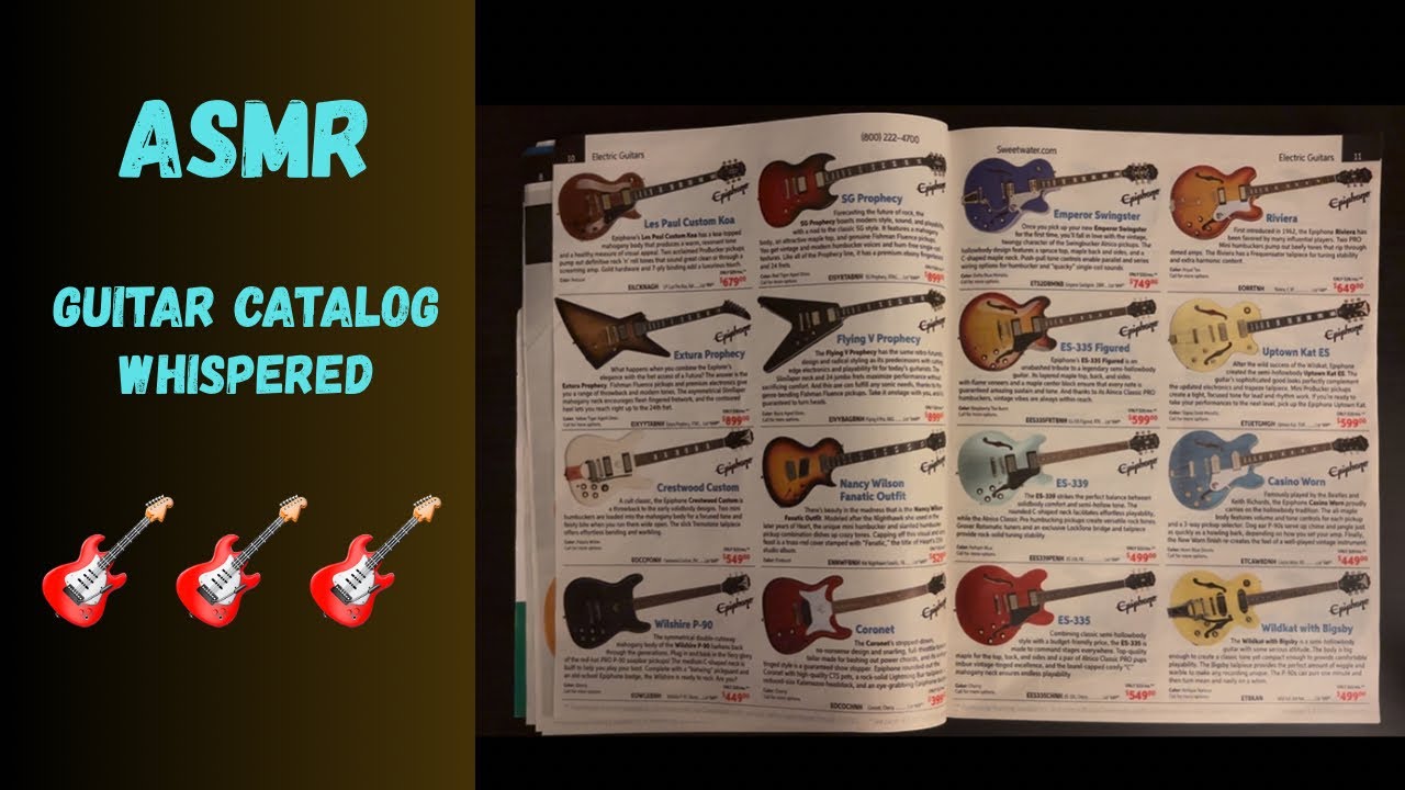 ASMR | Guitar Catalog 🎸 | Whispered | For Sleep 💤