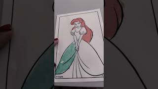 Coloring Disney Princess Ariel with Hidden Surprises with Mess Free Markers