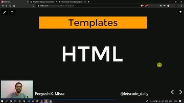 Template and Class Based Views In Django || Easy Explanation || Hindi