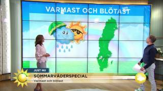 Väderspecial - Så blir vädret i helgen - Nyhetsmorgon (TV4)