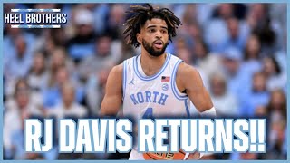 What Does RJ Davis's Return Mean For UNC Basketball?