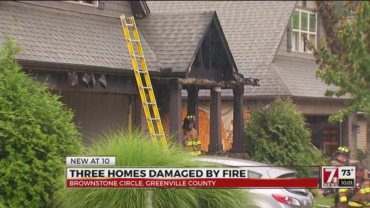 2 firefighters hurt battling house fire in Greenville Co. - YouTube