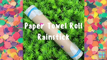 Paper Towel Roll Rainstick Craft