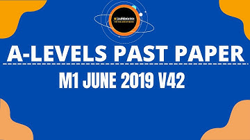 A LEVELS PAST PAPER MATHEMATICS 9709 JUNE 2019 M1 V 42