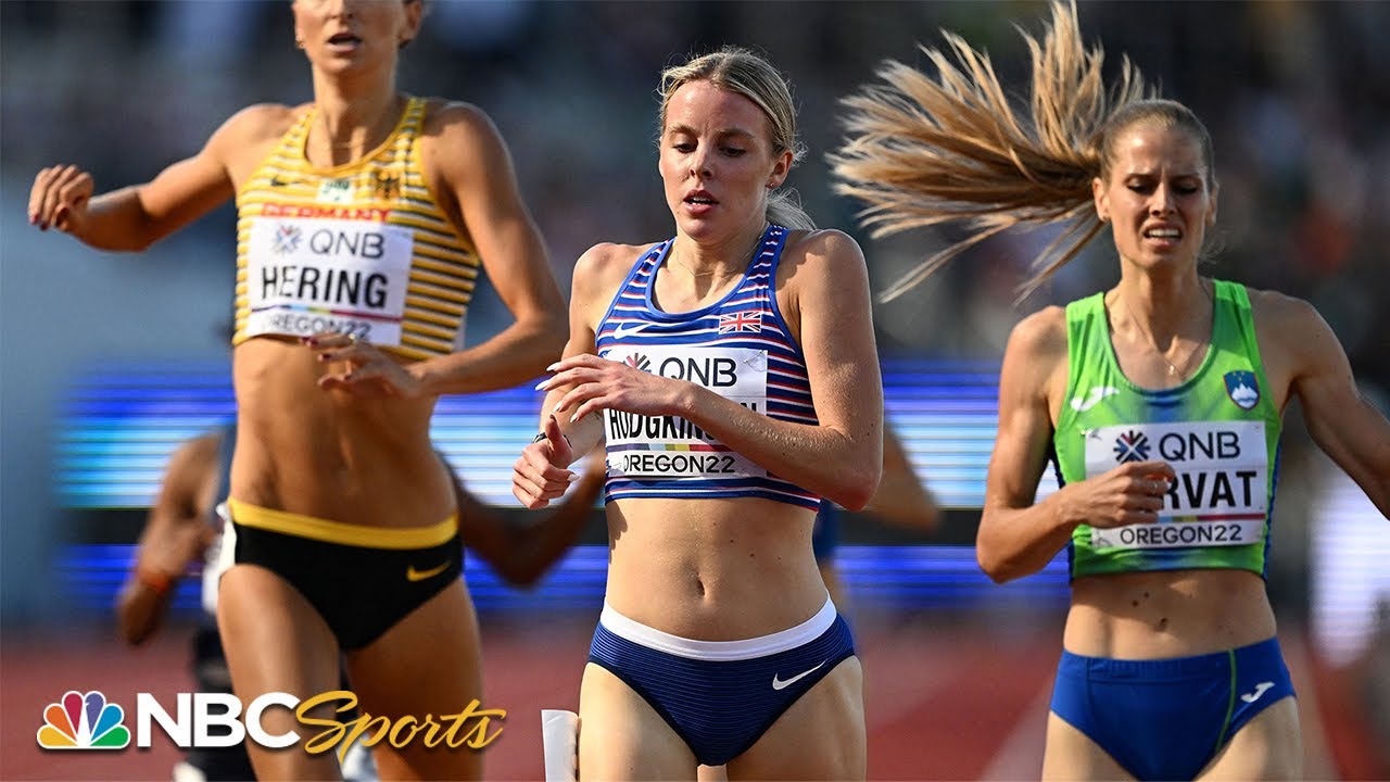 Keely Hodgkinson turns it on late to clinch contentious 800m heat in Worlds debut | NBC Sports